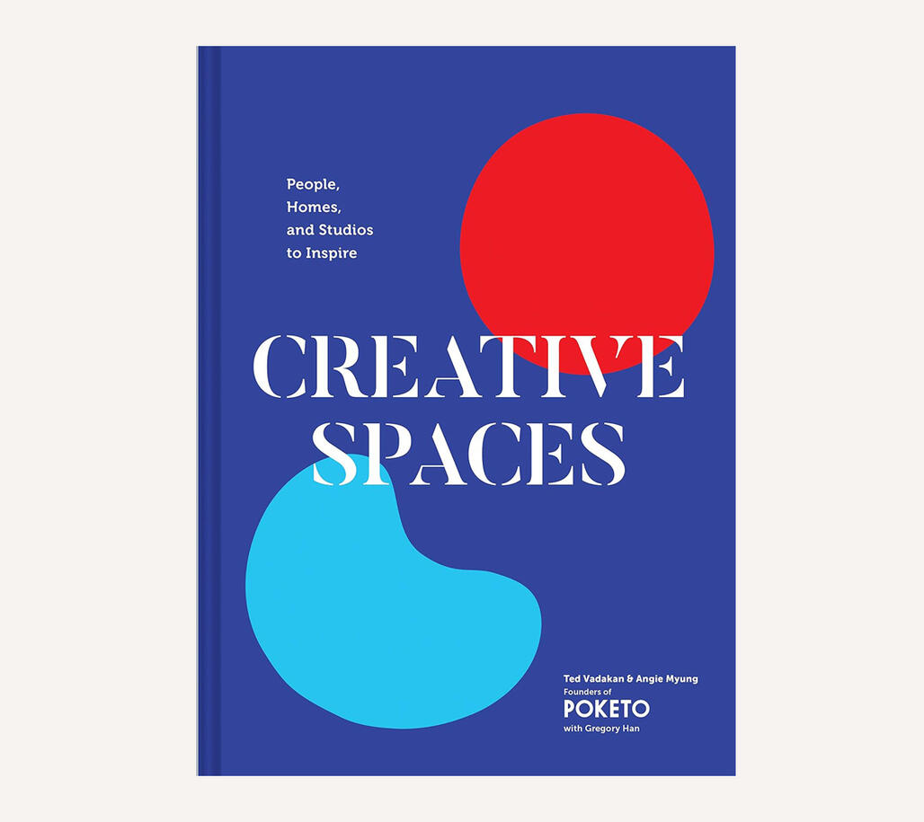 Blue hardback cover of Creative Spaces: People, Homes, and Studios to Inspire