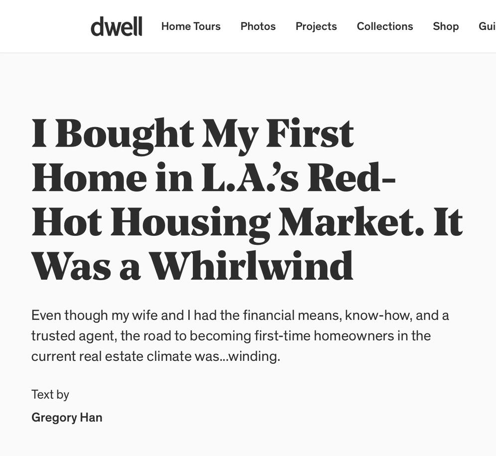 Dwell: First Time Homeowners