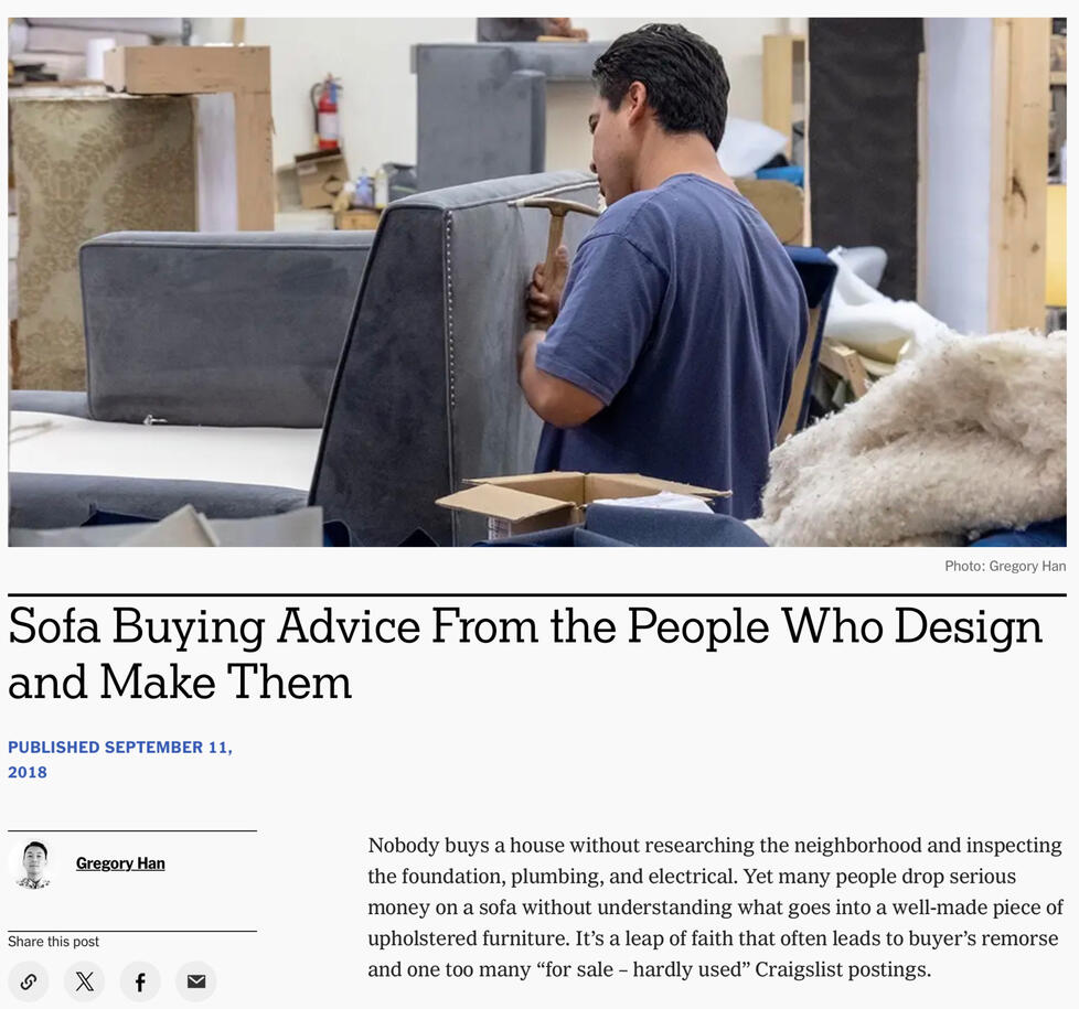 Wirecutter: Sofa Buying Advice